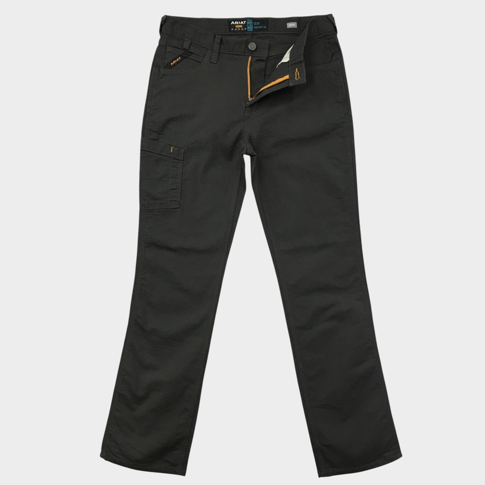 Ariat Rebar M7 Slim Straight Leg DuraStretch Work Pants Mens Grey 33x34